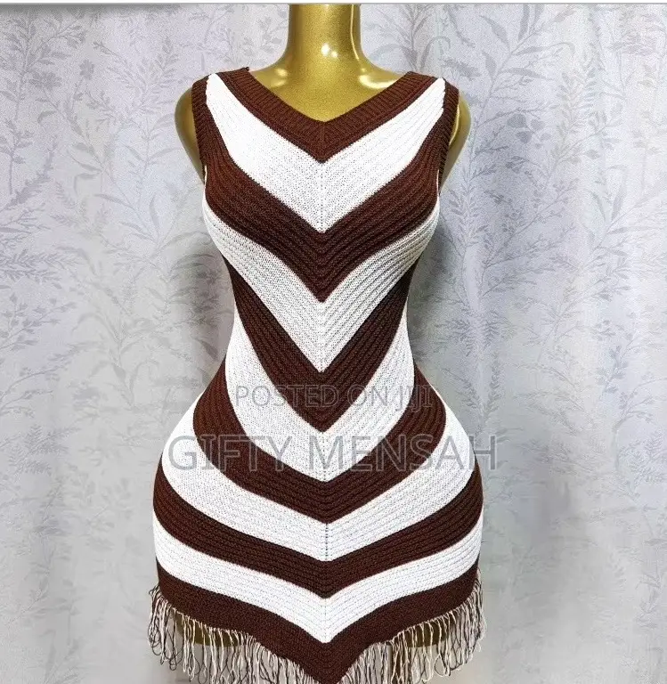 Chevron Knit Mini Dress