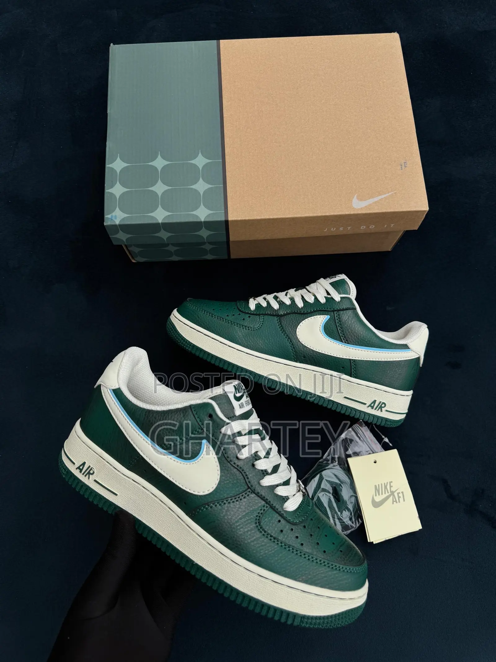 Nike Air Force 1 Low – Forest Green White Premium Sneakers