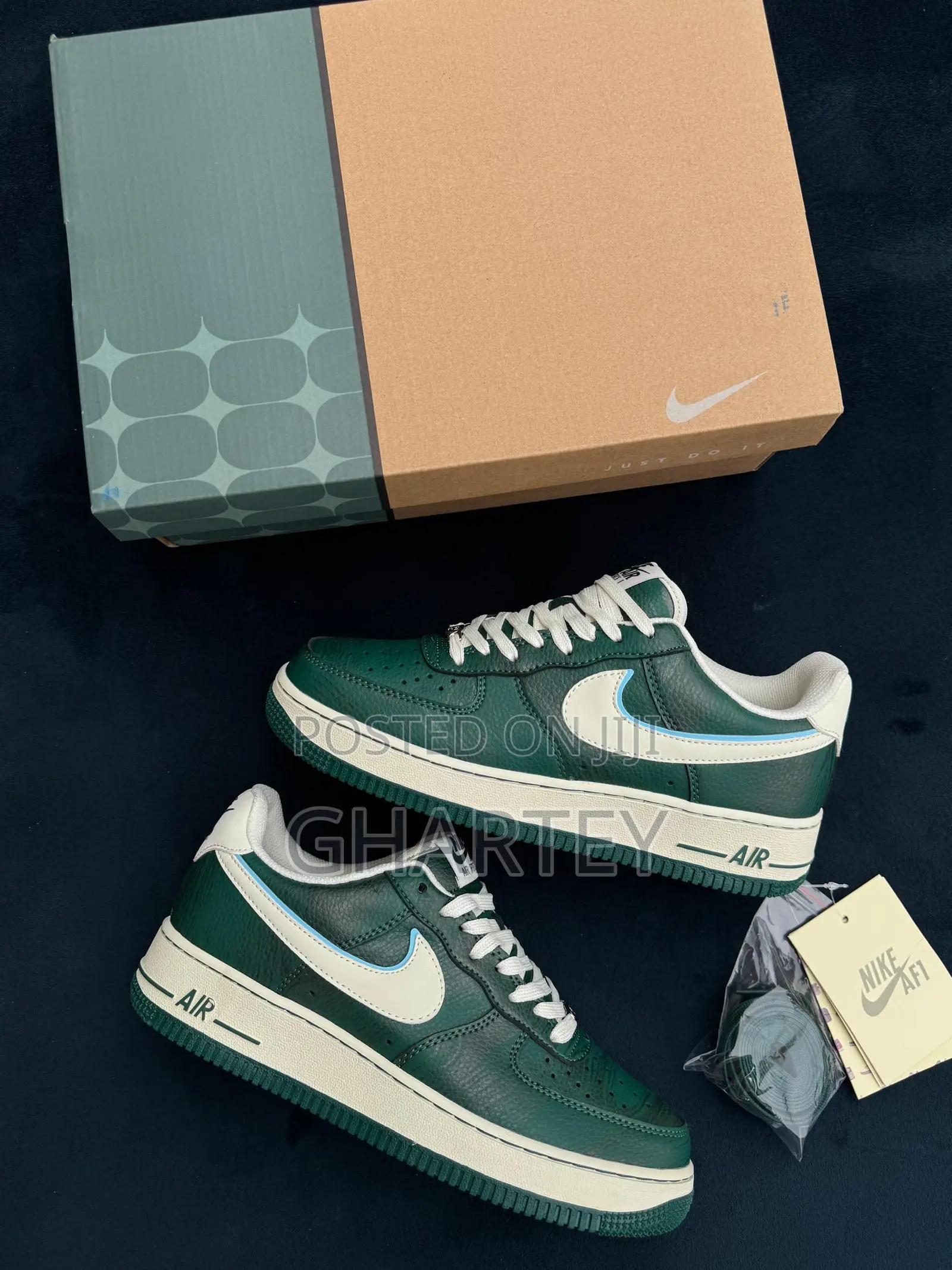 Nike Air Force 1 Low – Forest Green White Premium Sneakers