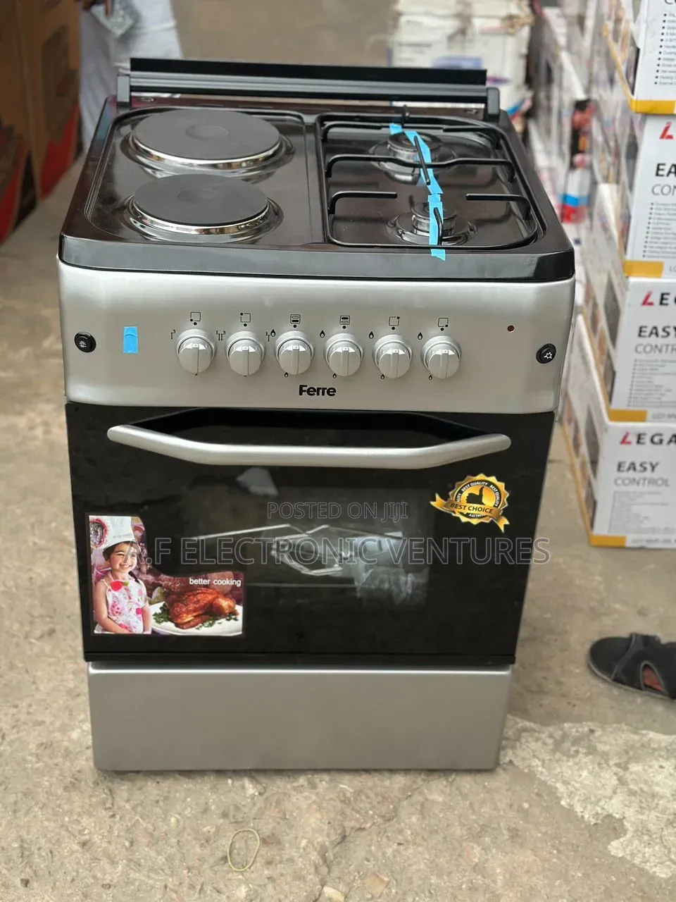 Volcano Ferre 60x60 Gas Cooker (2*gas 2*electric)