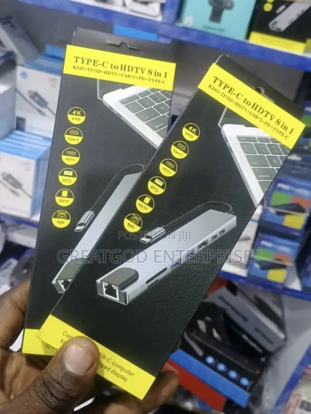 TYPE-C to HDTV 8 in 1 Multiport Hub Adapter