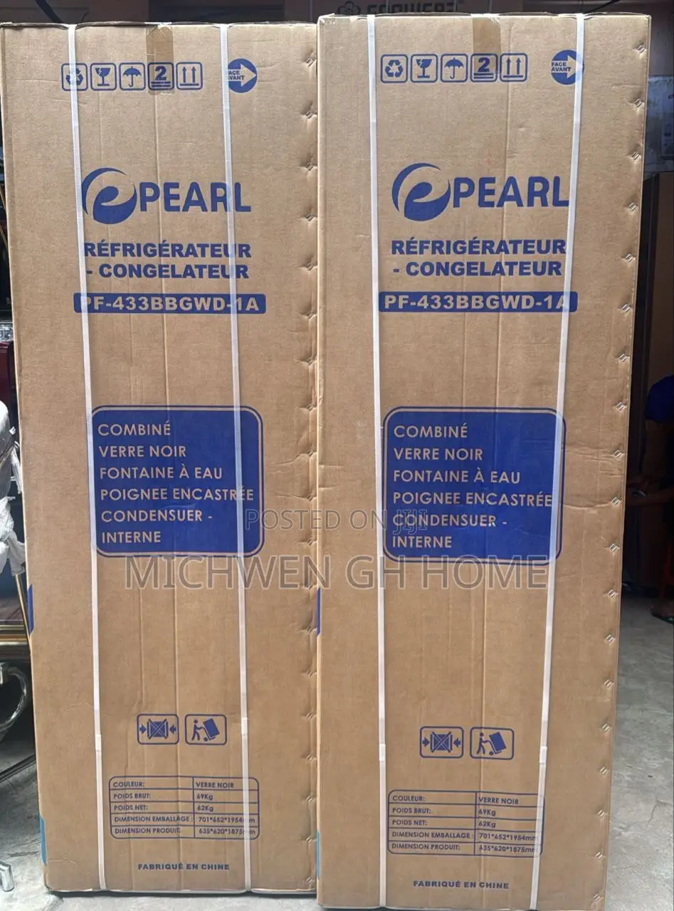 Pearl Fridge PF-216T 136L (Black Glass Door)