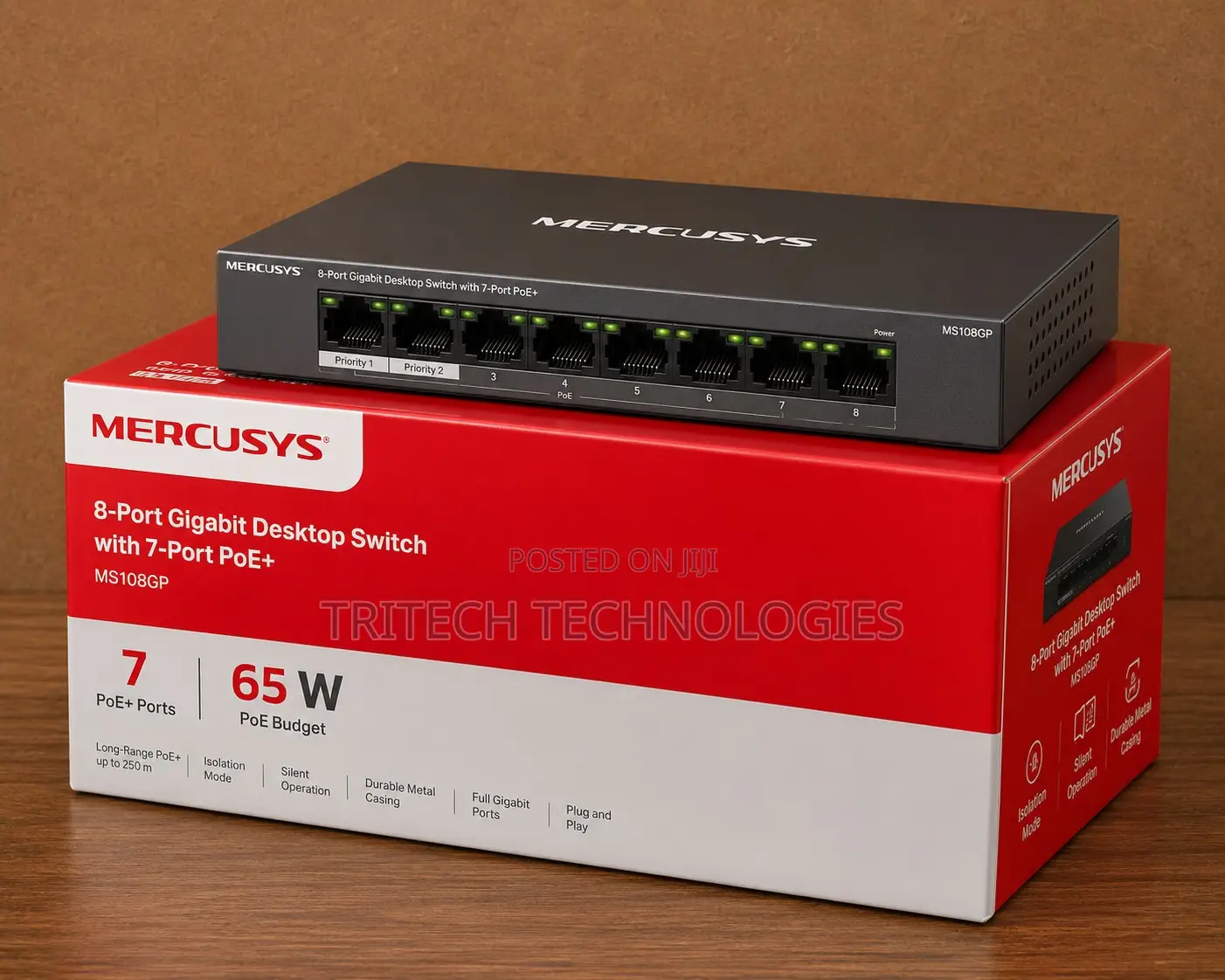 8-Port Gigabit Desktop Switch With 7-Port PoE+