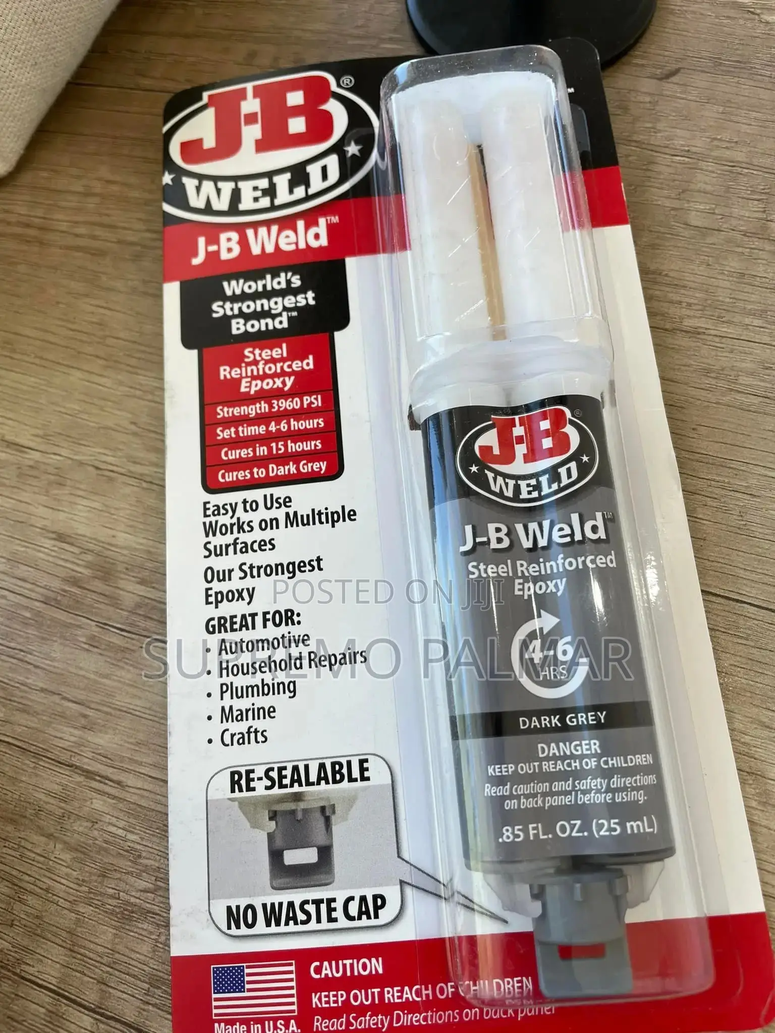 J-B Weld Original Steel Reinforced Epoxy Syringe -2-Part Cold Weld