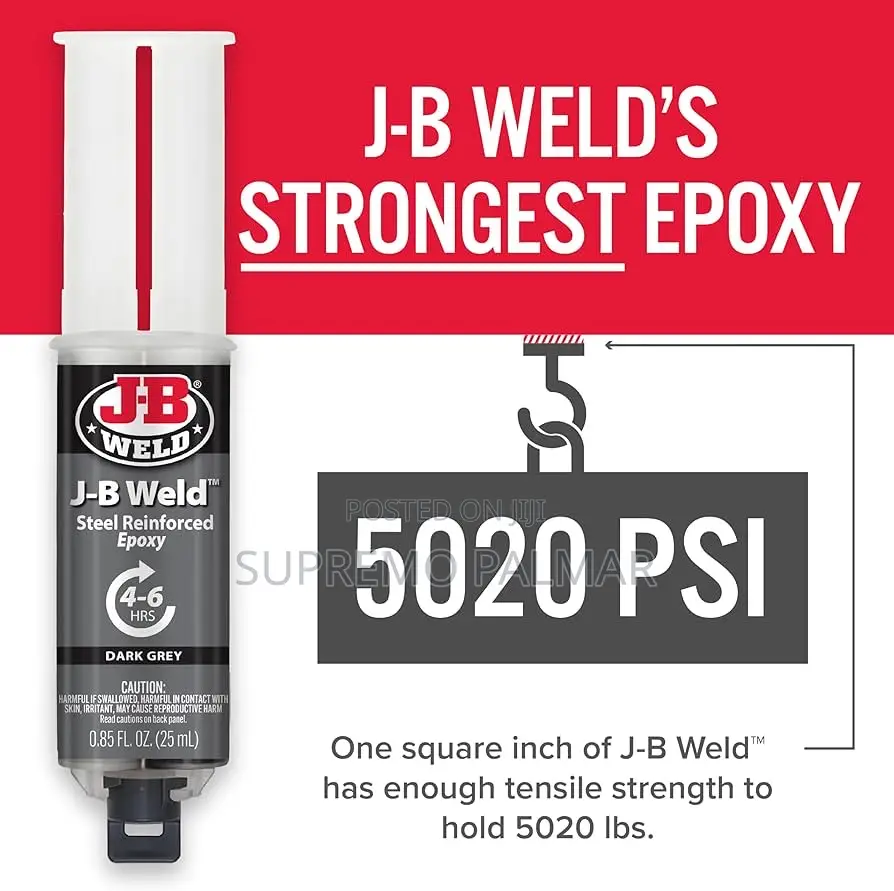 J-B Weld Original Steel Reinforced Epoxy Syringe -2-Part Cold Weld
