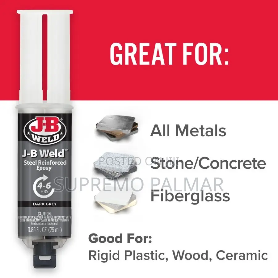 J-B Weld Original Steel Reinforced Epoxy Syringe -2-Part Cold Weld