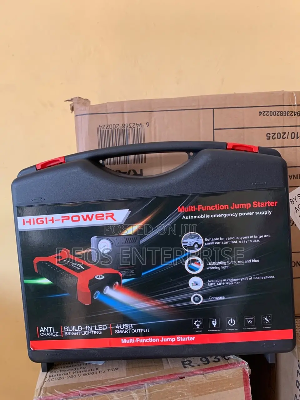 Jump Starter Multi-Function Air Compressor USB Power Pack