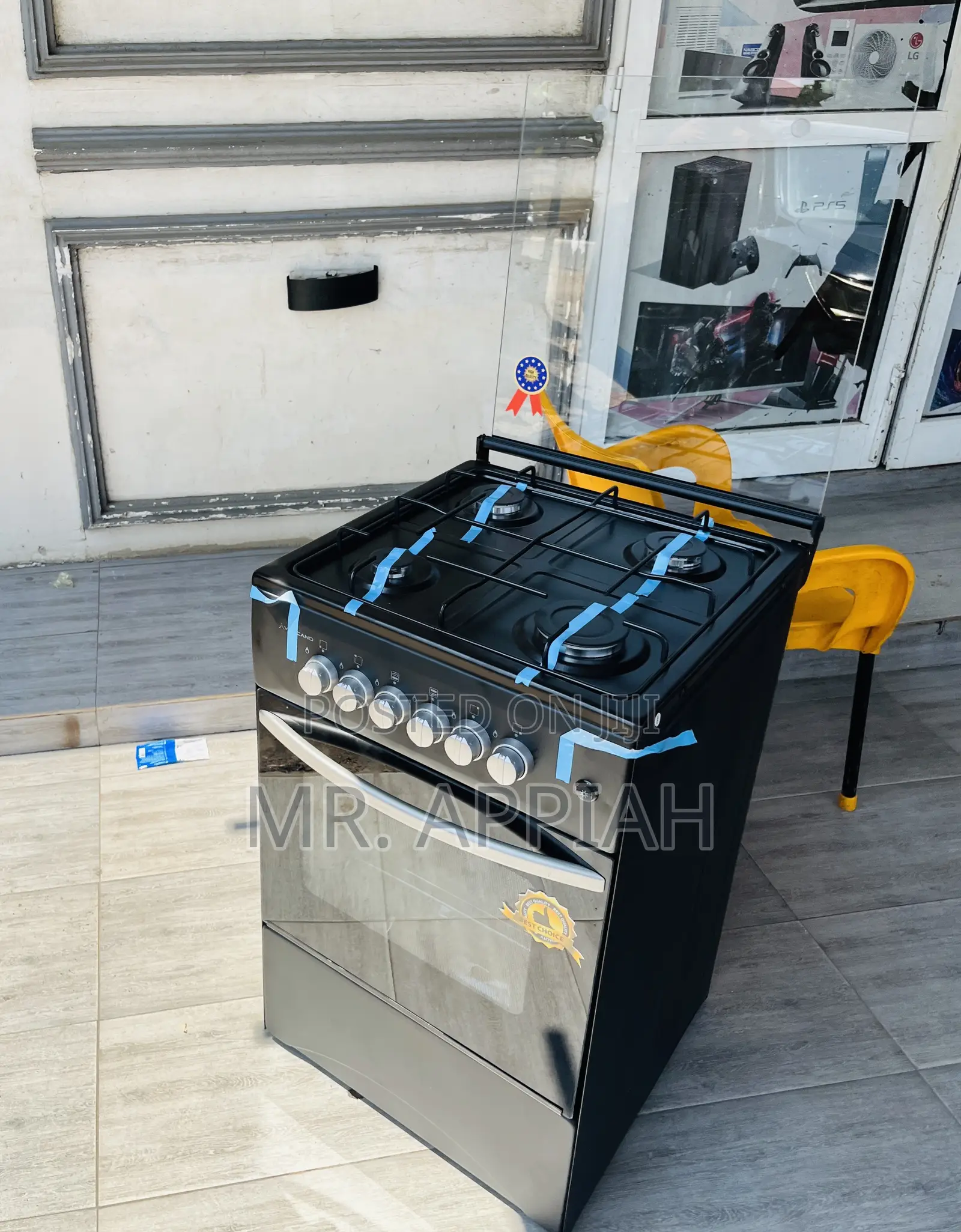 Super Affordable Volcano Gas Oven 4 Burner(Black)Double Grid