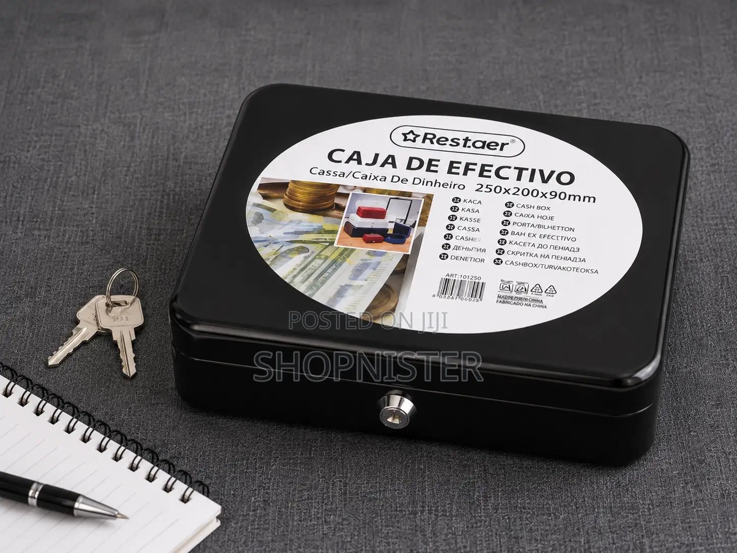 Metal Cash Box 25x20x9cm