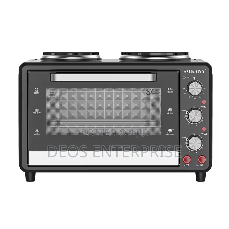 SOKANY SK-437 35L Toaster Oven With Dual Hot Plates 3200W