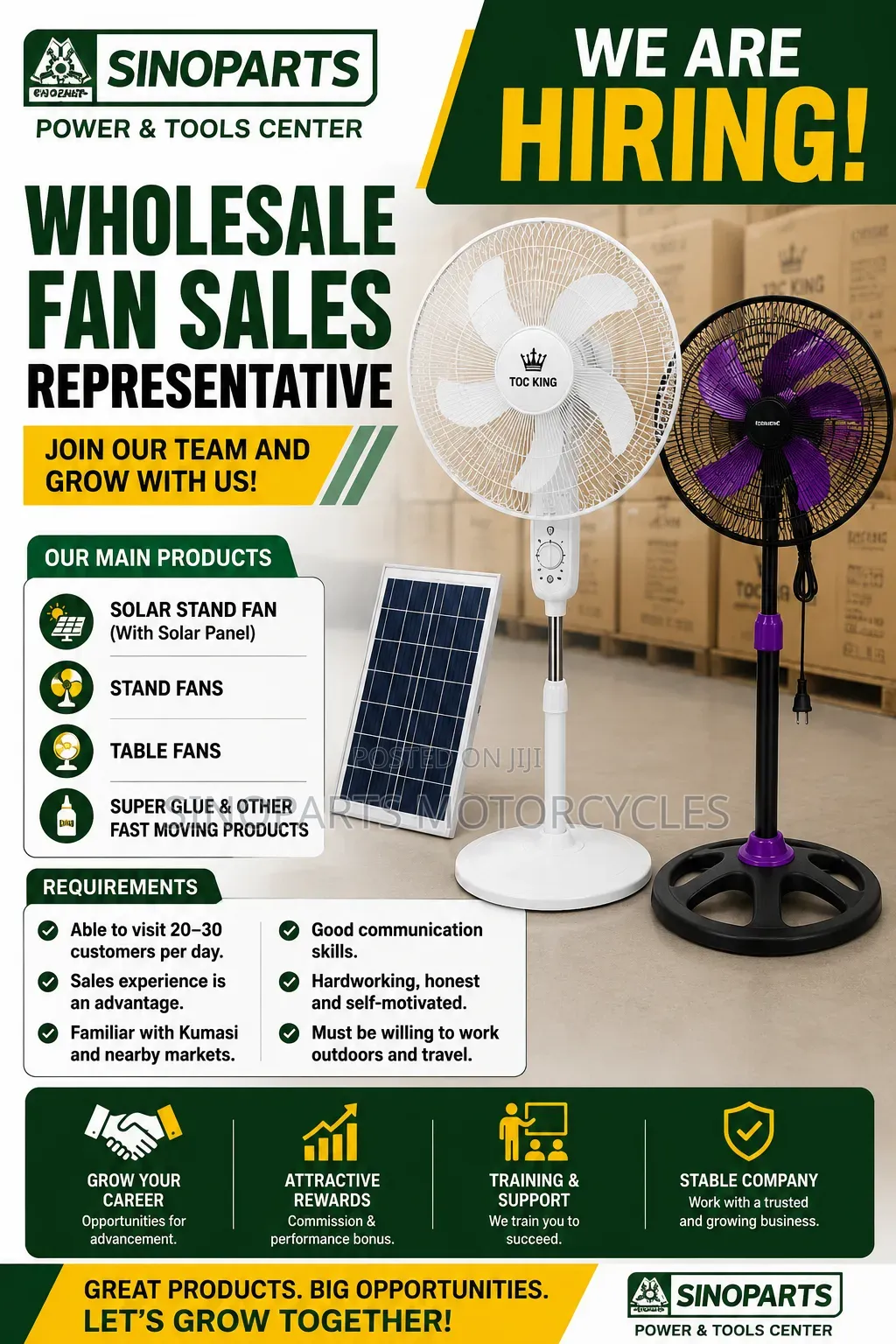 Wholesale Fan Sales Representative