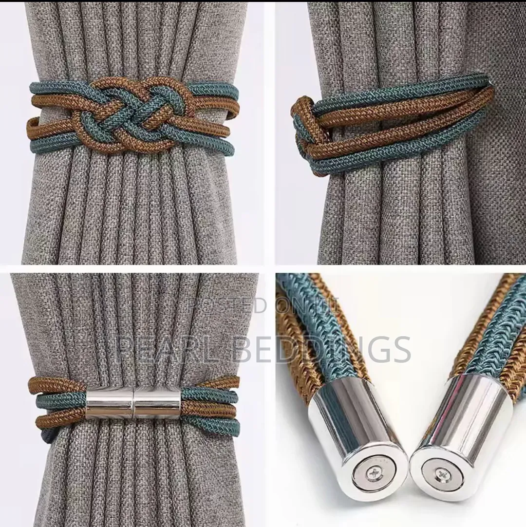 Beautiful Modern Boho Magnetic Curtains Holder Available in 3 Colors