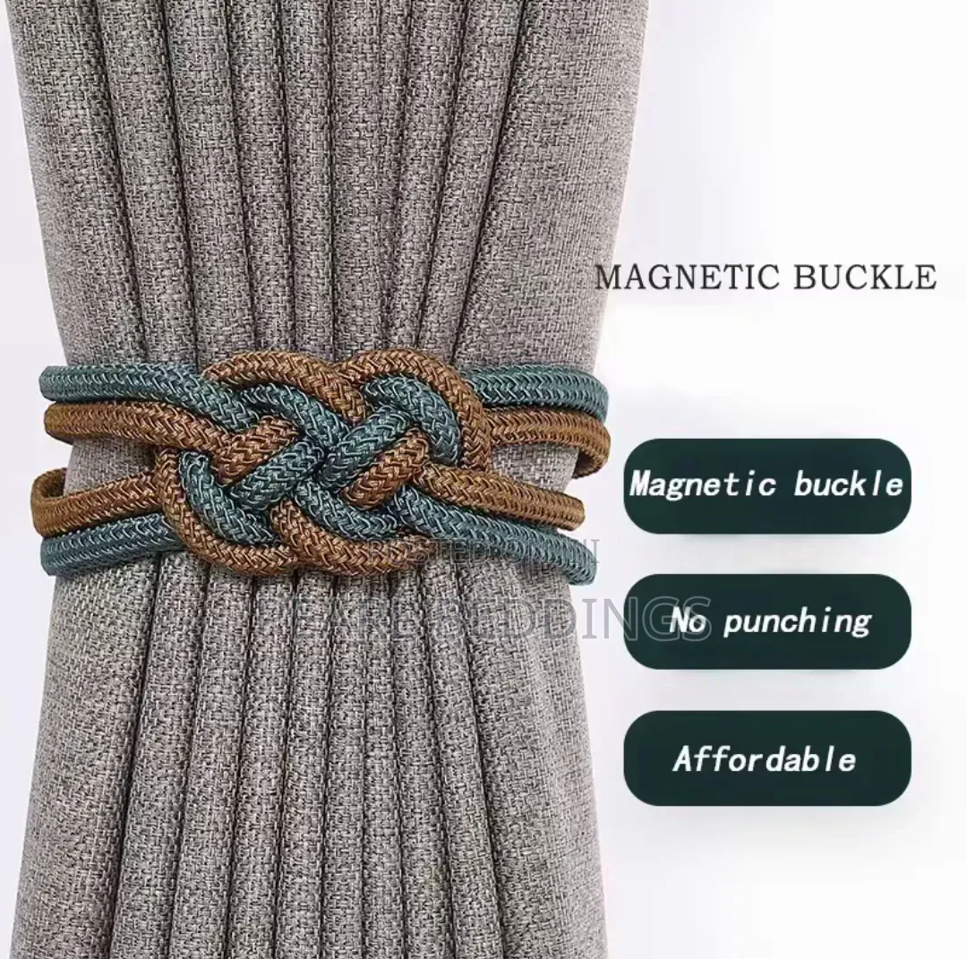Beautiful Modern Boho Magnetic Curtains Holder Available in 3 Colors