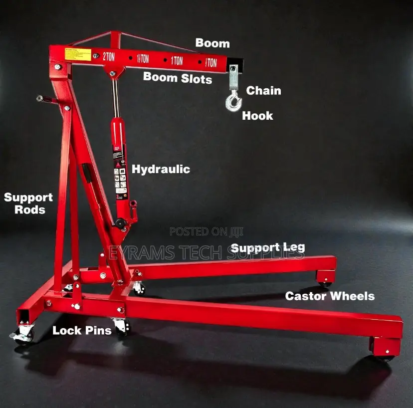 2 Ton Hydraulic Folding Engine Crane Hoist Lift Stand 2000kg