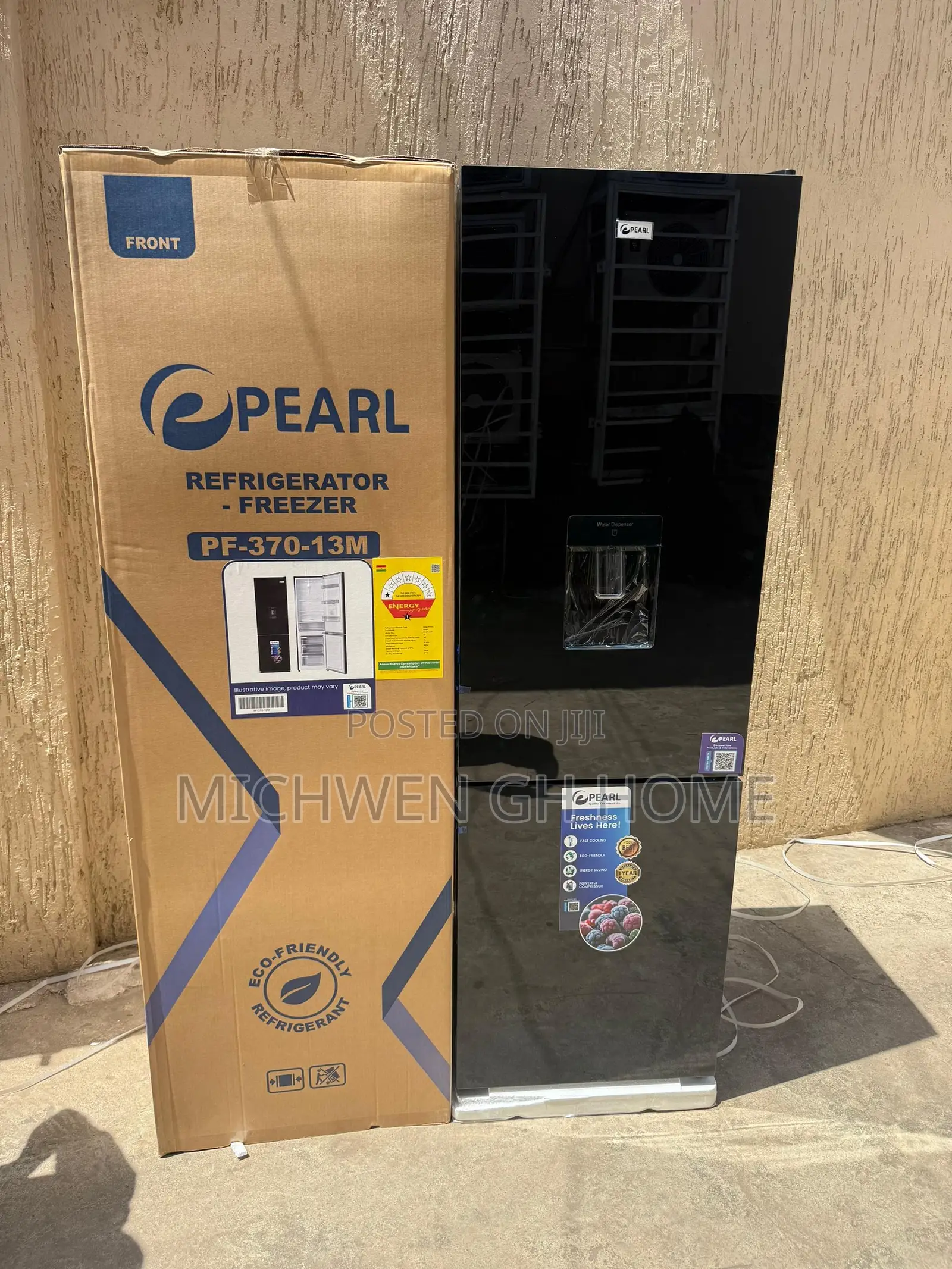 Pearl Fridge PF-433 Double Door Refrigerator(Glass Mirror)