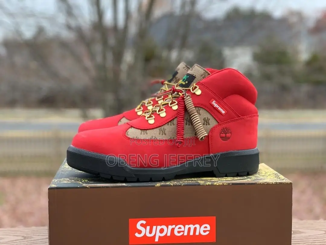 Original Supreme Timbeland Field Boots Red