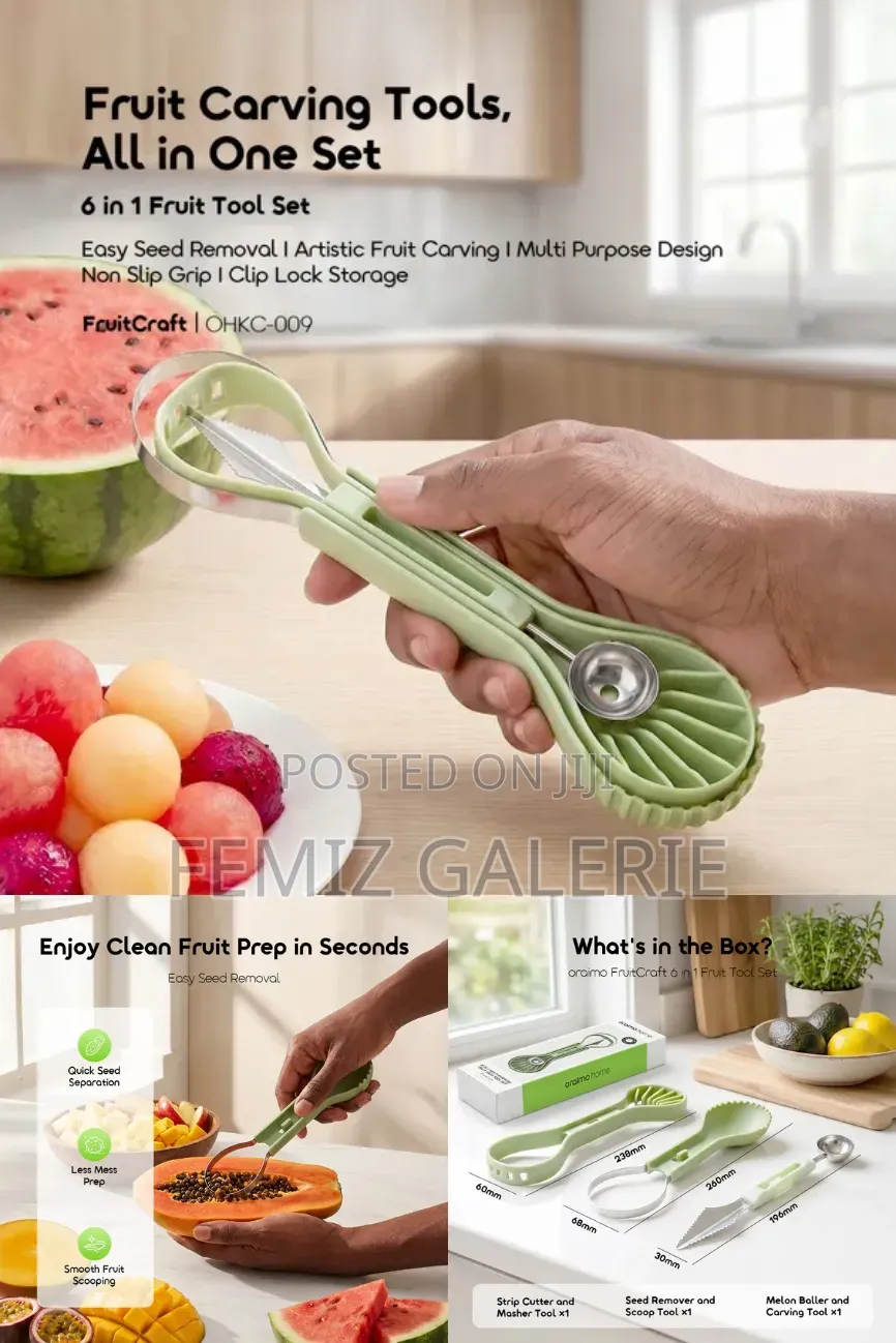 Oraimo FruitCraft 6in1 Fruit Tool Set