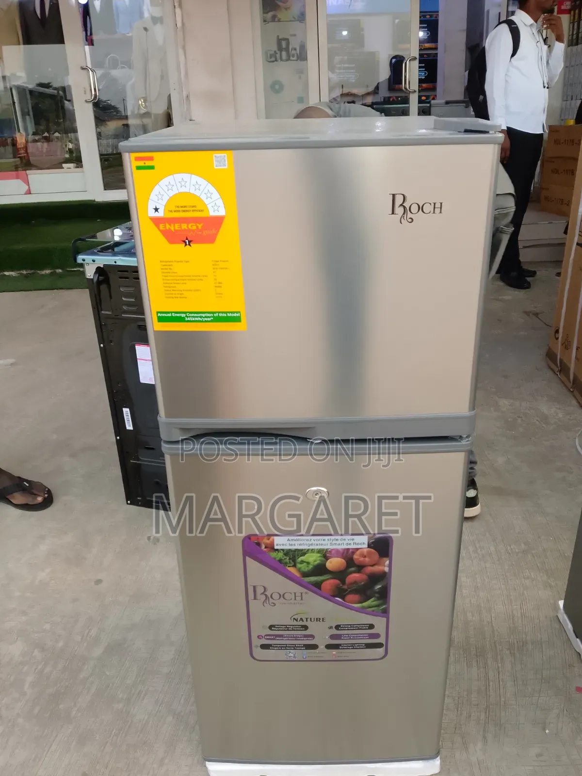 138 Litters Double Door Roch Fridge With Top Freezer