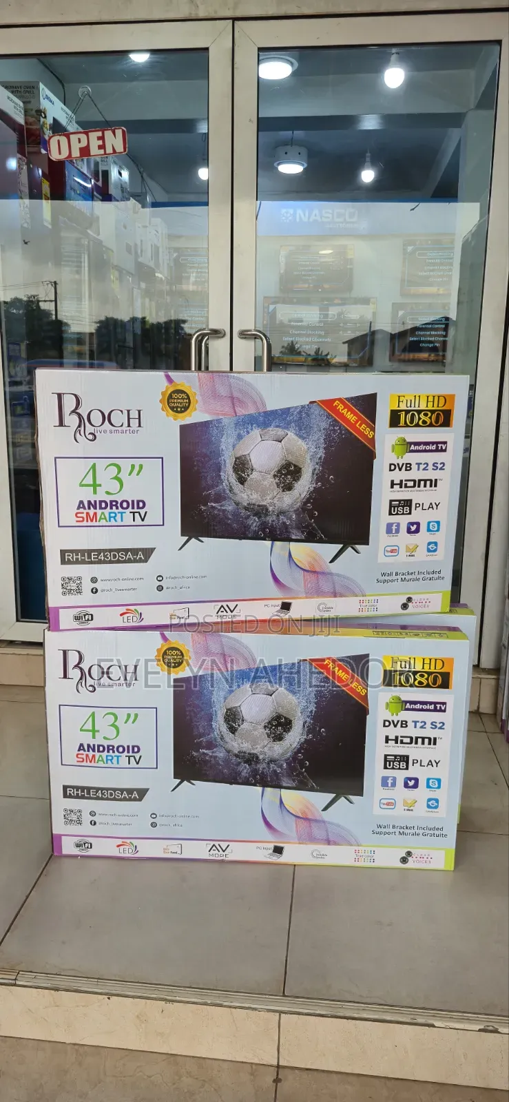 Smooth Edgeless of Roch 43 Inches Smart Android TV With Youtube Availa