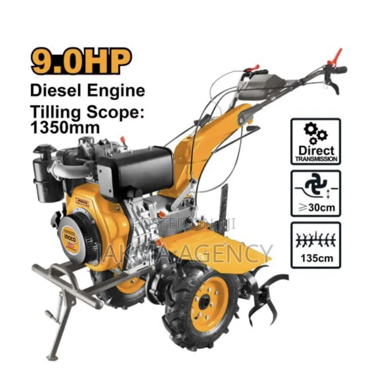 Power Tiller- 9.0 HP