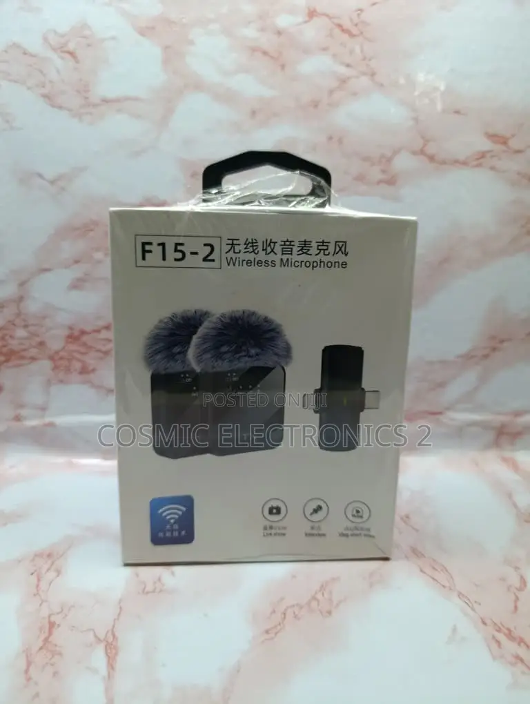 F15-2 Dual Wireless Lavalier Microphone With 3-in-1 Compatibility