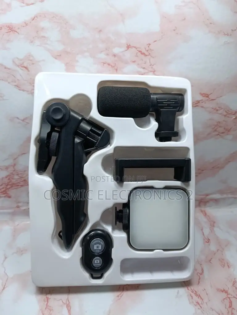 Professional AY-49 Video Making Kit With Microphone, LED Light