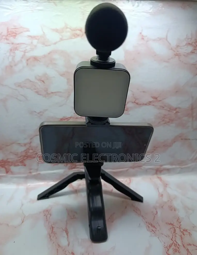 Professional AY-49 Video Making Kit With Microphone, LED Light