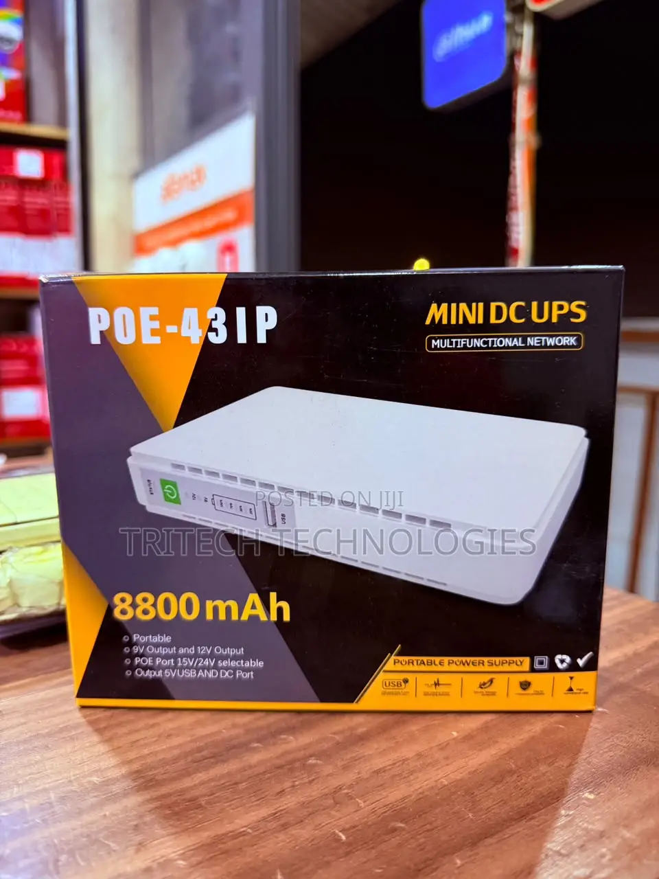 Poe 430p Mini Dc Ups for Router 9v 12v 15v 8800ma