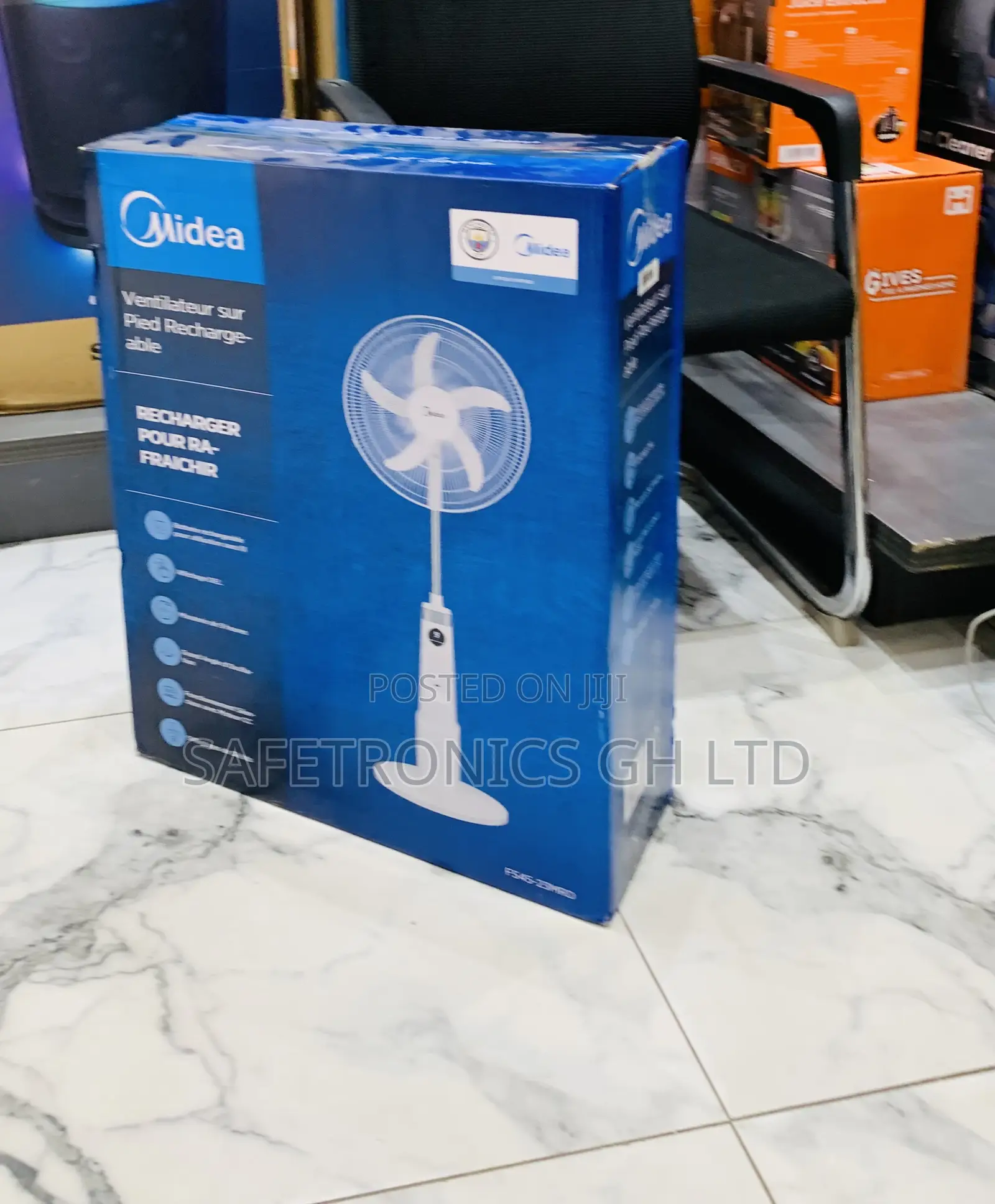 Valuable Fast Midea 18′′ Rechargeable Stand Fan (Model FS45-23MRD)