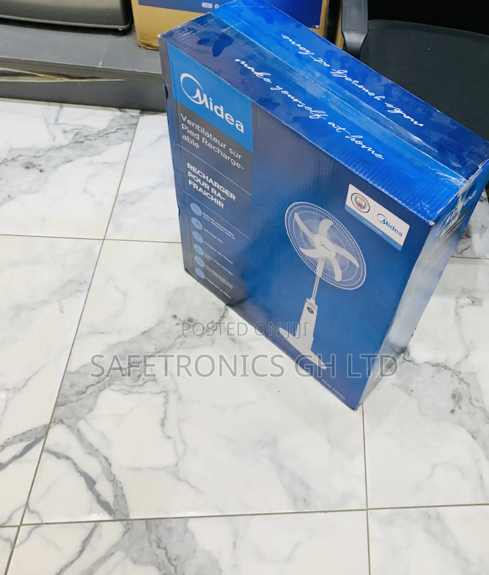 Secure Quality Midea 18′′ Rechargeable Stand Fan (Model FS45-23MRD)