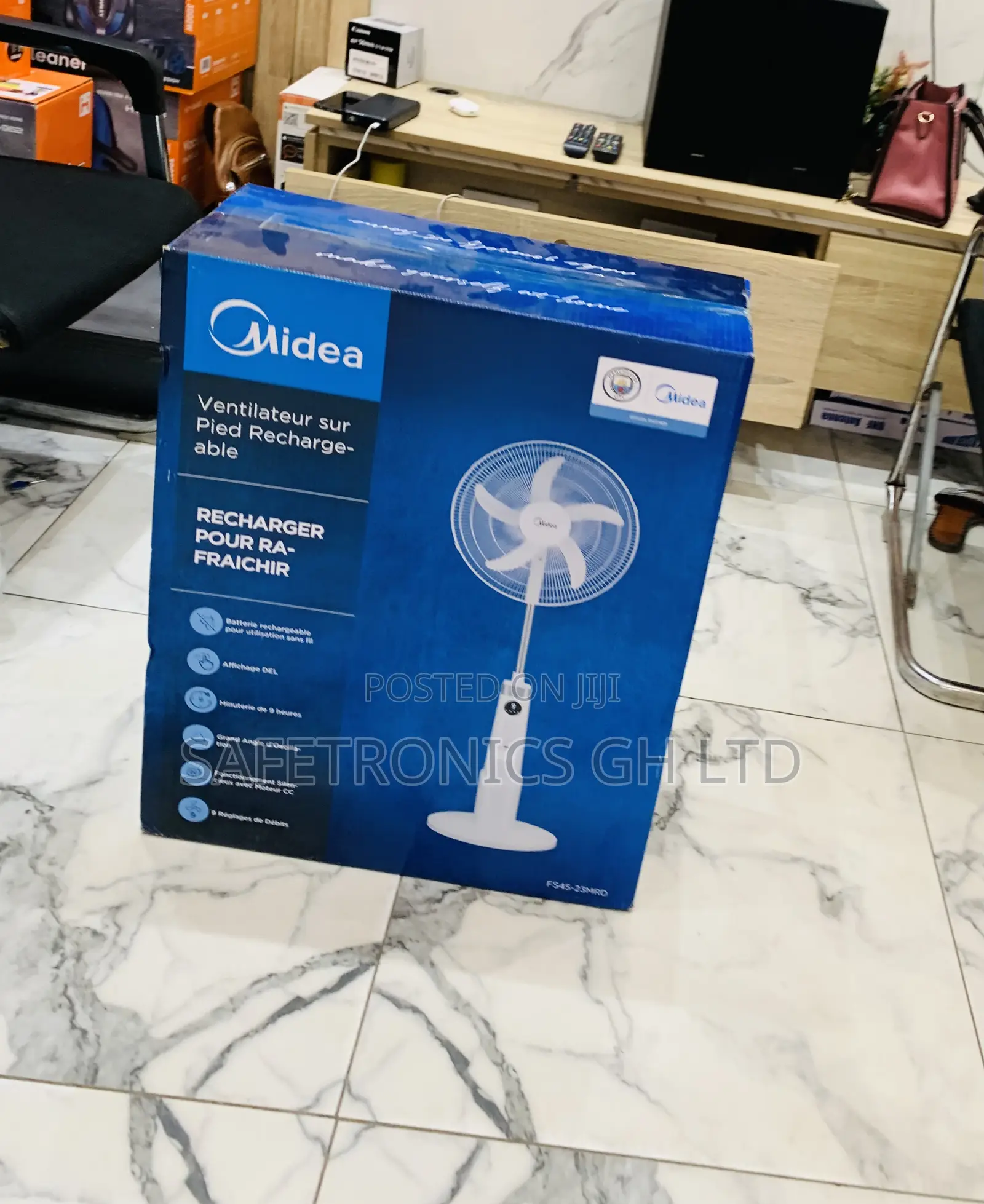 Shop Excellent Midea 18′′ Rechargeable Stand Fan (Model FS45-23MRD)