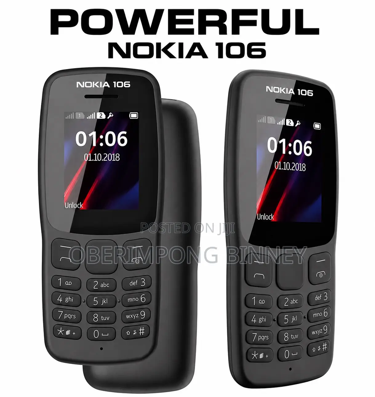 New Nokia 106 Black