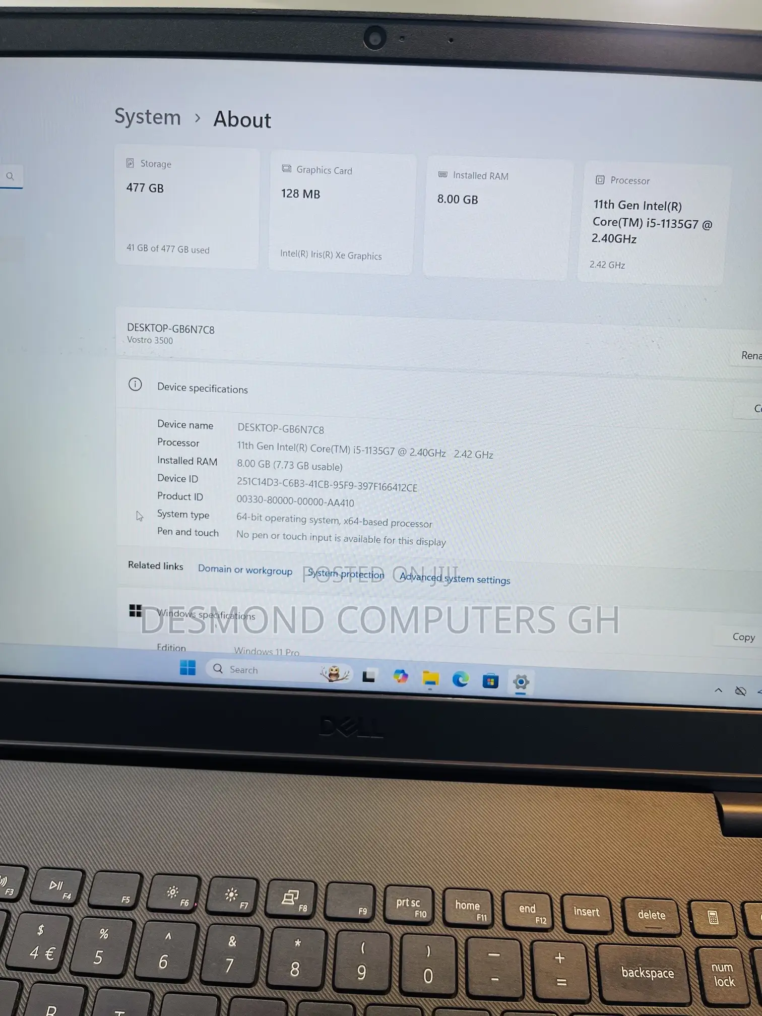 Laptop Dell Vostro 3500 8GB Intel Core i5 SSD 512GB