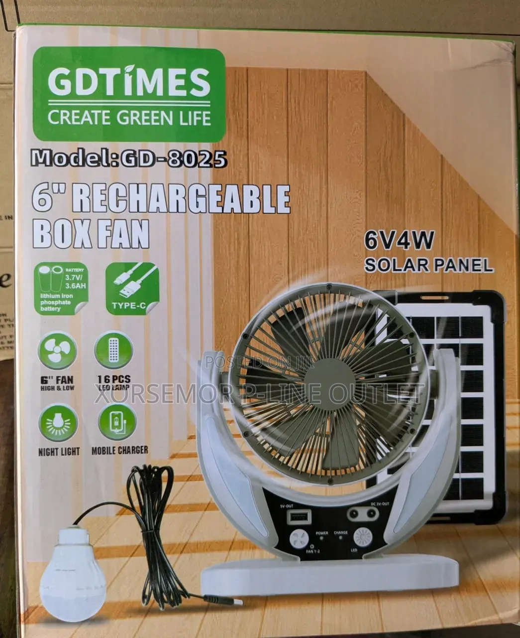 Desktop AC Rechargeable Fan