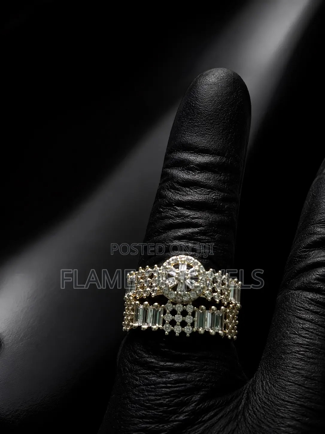 Royal Crown Multi Stone Wedding Ring Set