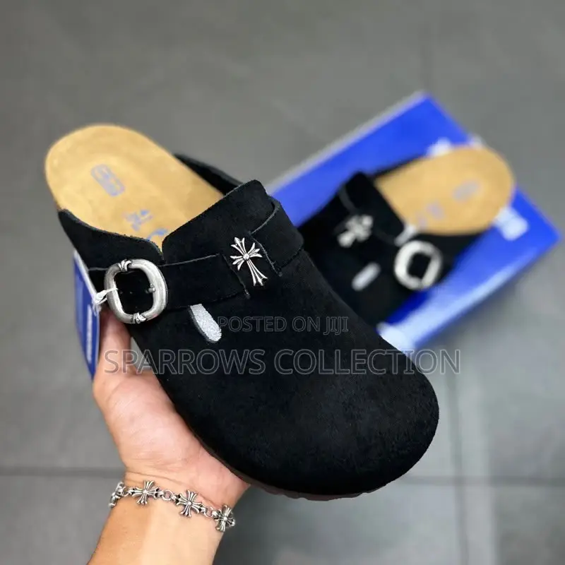 Chrome Hearts X Birkenstock Boston Clogs(Suede Black)