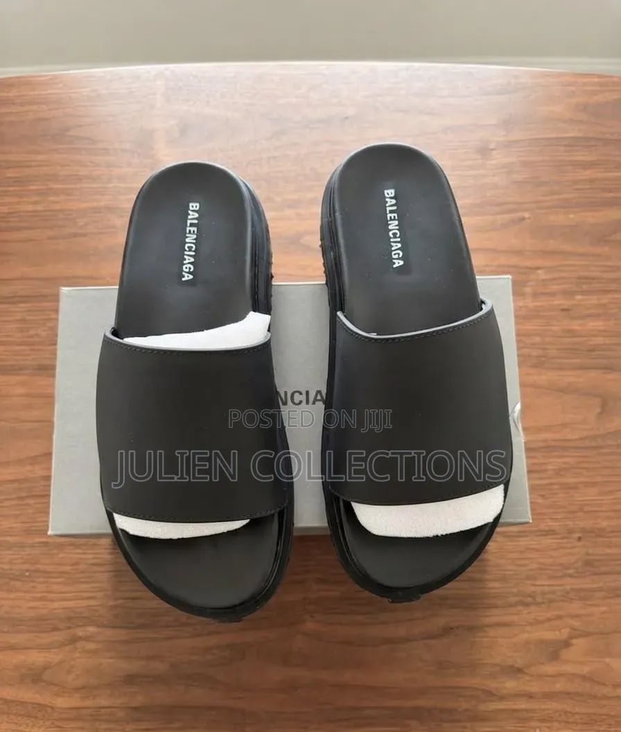 Balenciaga Slide Black and Amry Green