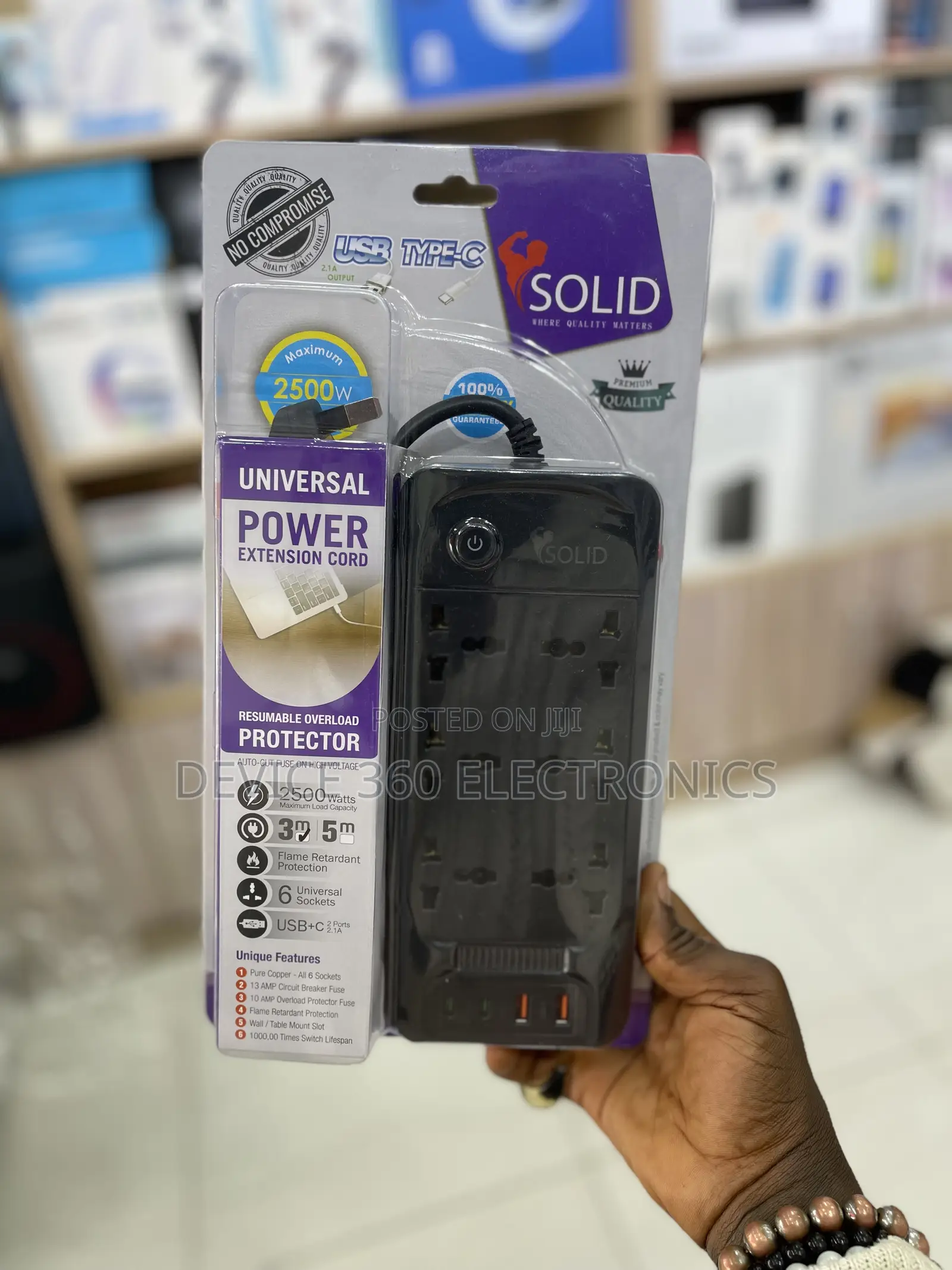 Solid 5m Universal Power Extension Board