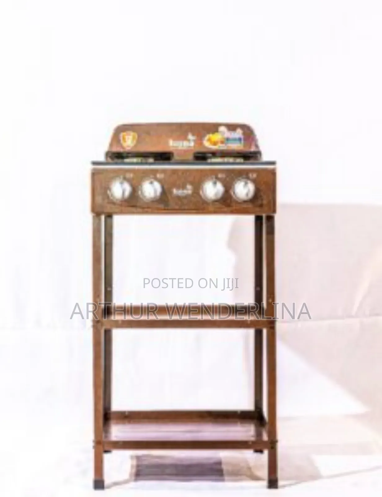 Icona 4-Burner Standing Gas Stove With Leg Shelves