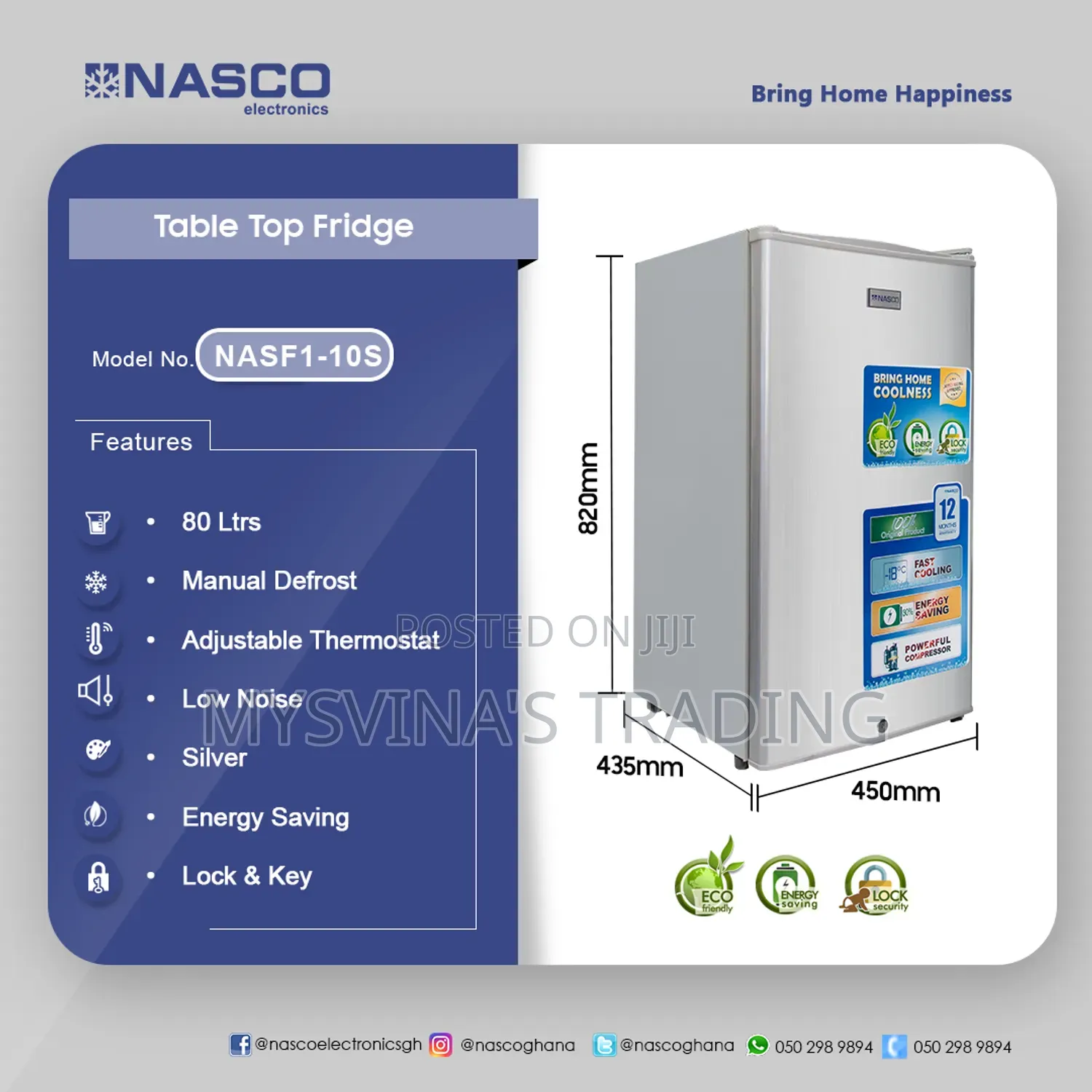 Nasco 80ltr Table Top