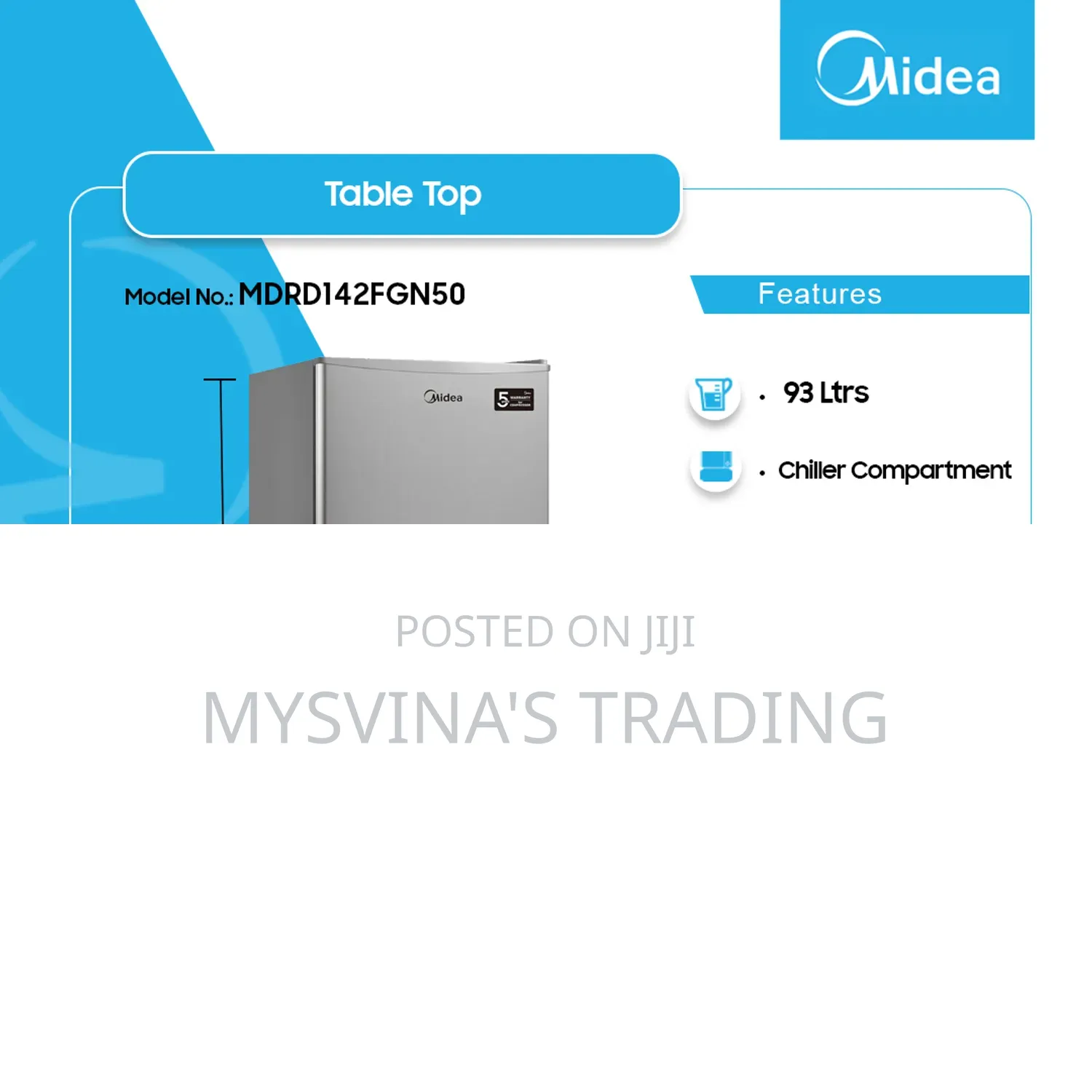 Midea 93ltr Table Top Fridge