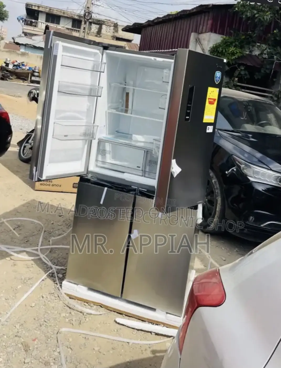 Order Adorable Midea 474L Side by Side 4 Door Fridge(Gray)