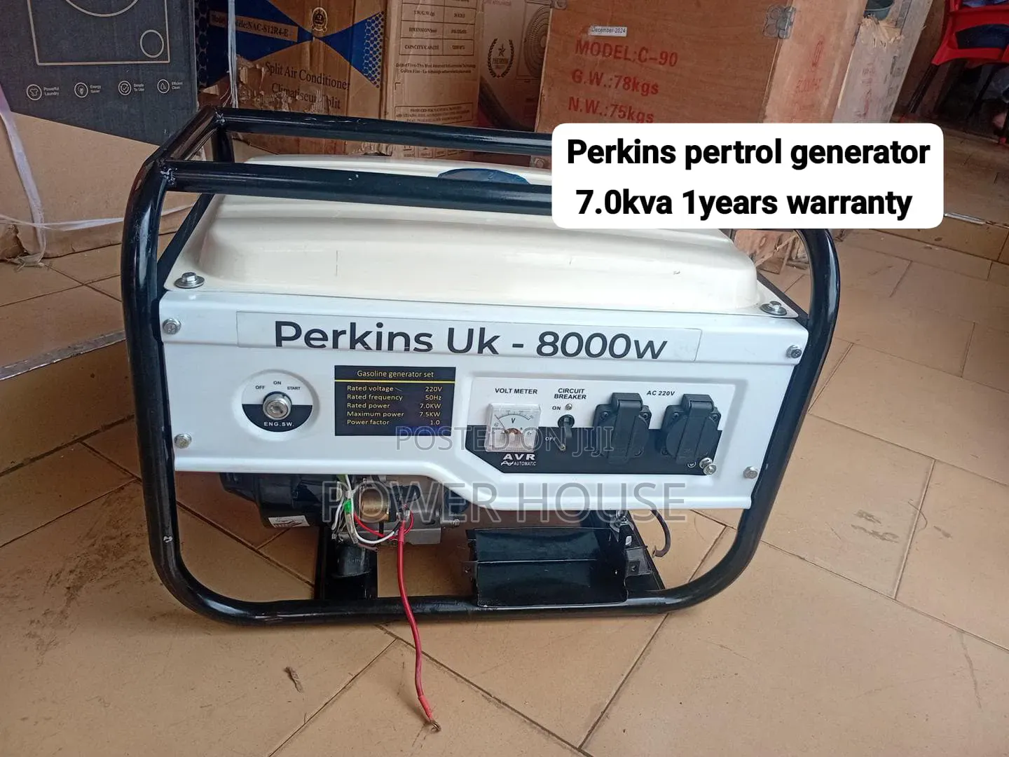 Perkins UK 7.5kW Generator – Perfect for Homes, Businesses Events