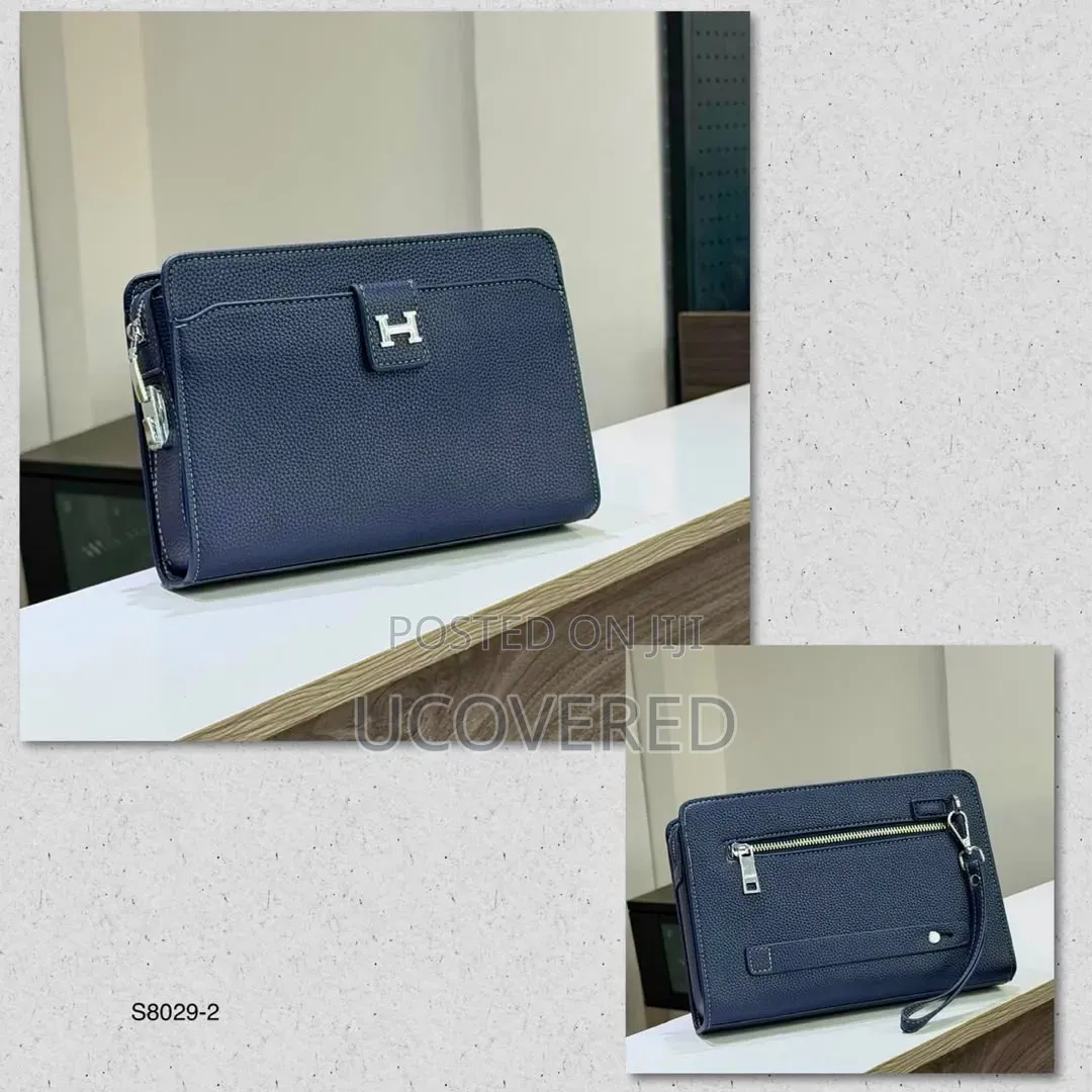 Hermes-Style Men's Clutch Bags