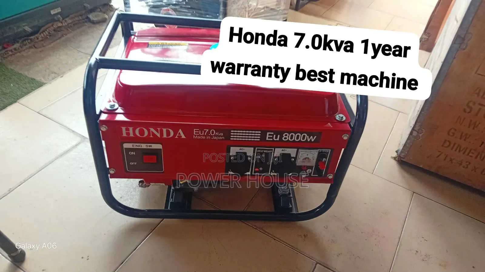 Honda 7.0kVA Generator for Shops, Homes Offices