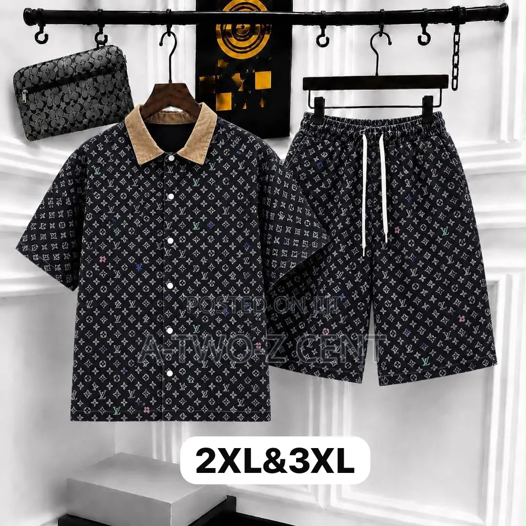 Denim 2-Piece Set – Short Sleeve Shirt