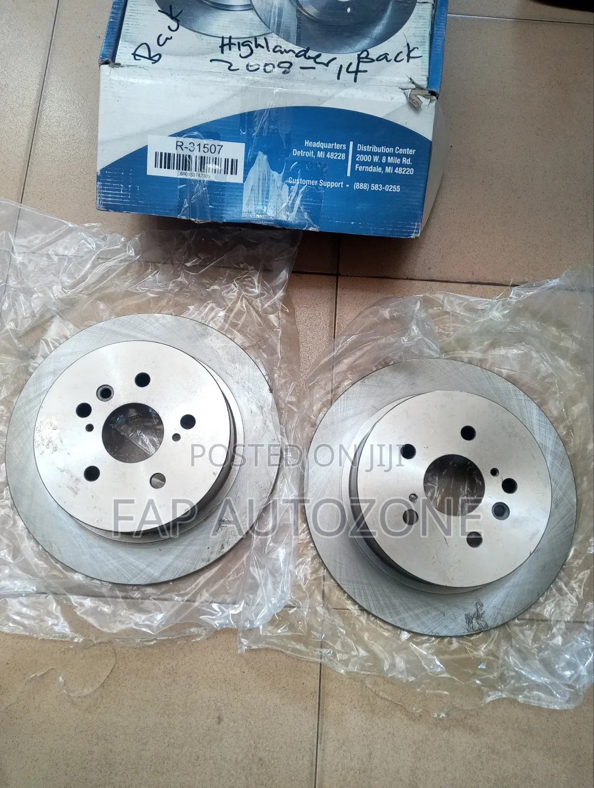 Authentic Detroit Toyota Highlander Rotors / Brake Disc From USA
