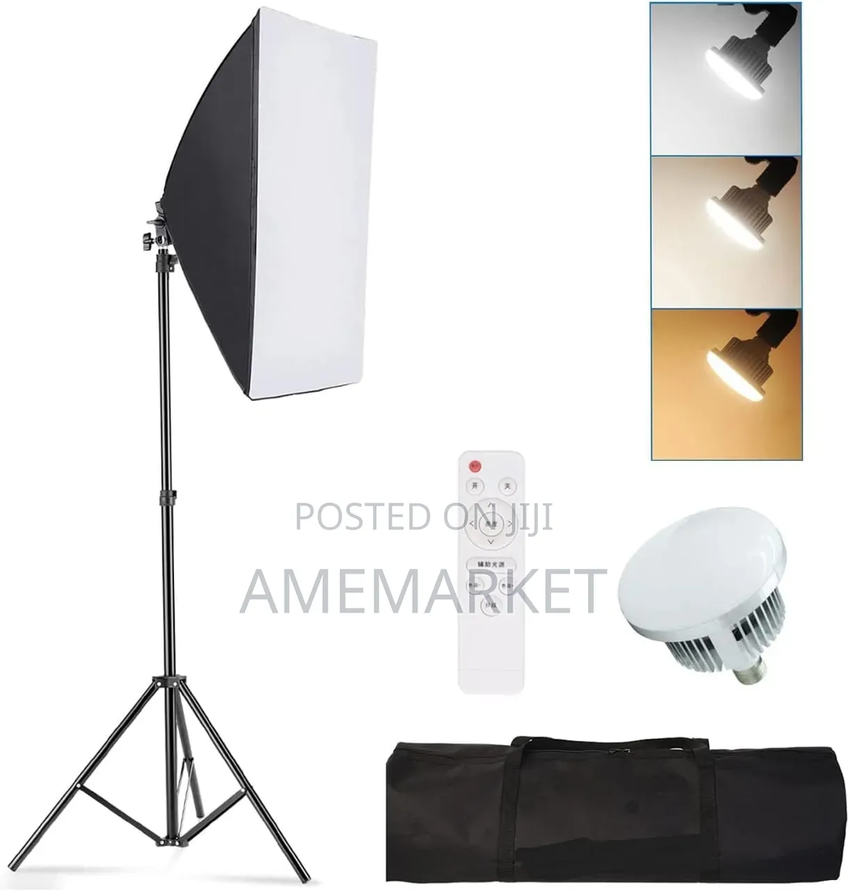 Studio Photography Lights Softbox Kit – 150W Dimmable LED Lighting Kit