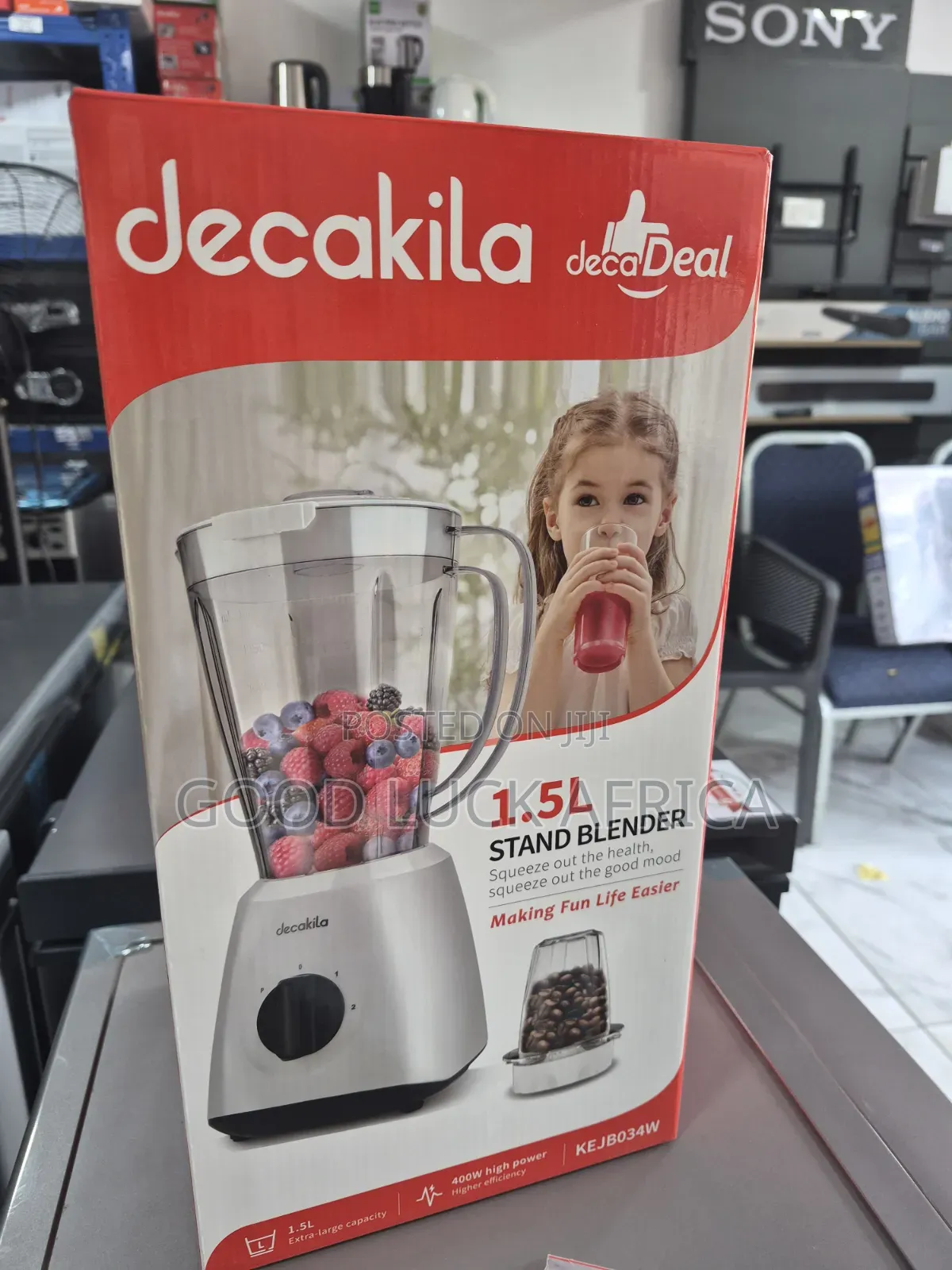 Decakila Stand Blender 1.5L 4 500W – KEJB043W
