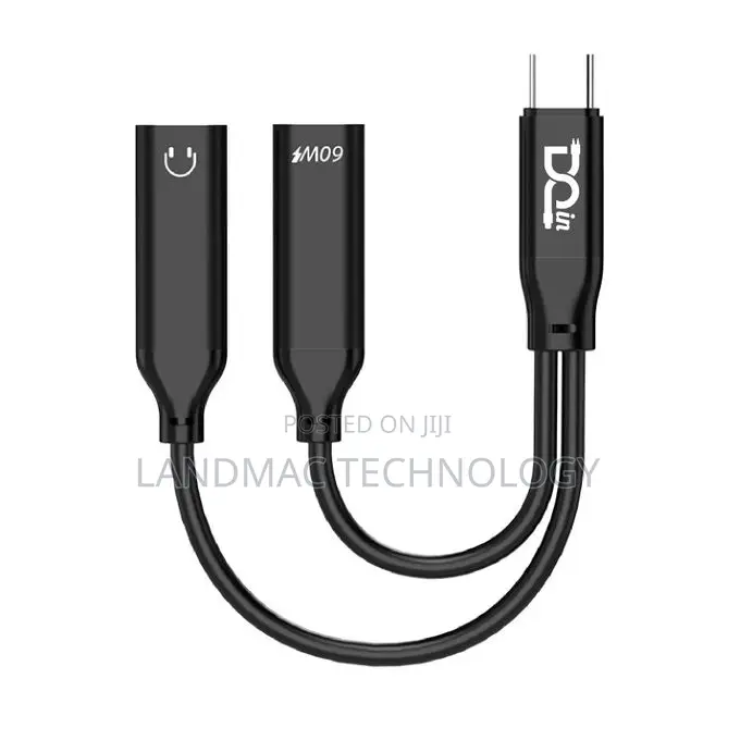 2-in-1 USB-C Earphone + Charging Adapter for 3.5mm